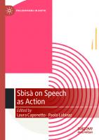 Sbisà on Speech as Action (Philosophers in Depth)
 3031225279, 9783031225277