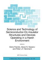 Science and Technology of Semiconductor-On-Insulator Structures and Devices Operating in a Harsh Environment: Proceedings of the NATO Advanced ... II: Mathematics, Physics and Chemistry, 185)
 1402030126, 9781402030123