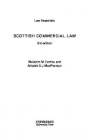 Scottish Commercial Law Essentials
 9781399511797