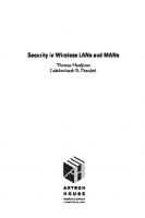 Security in Wireless LANs and MANs
 1580537553, 9781580537551, 9781580537568