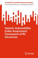 Seismic Vulnerability Index Assessment Framework of RC Structures (SpringerBriefs in Applied Sciences and Technology)
 9819950376, 9789819950379