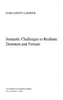 Semantic Challenges to Realism: Dummett and Putnam
 9781442679740