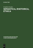 Semantica, Rhetorica, Ethica [Reprint 2021 ed.]
 9783112598726, 9783112598719