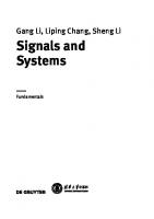 Signals and Systems: Fundamentals
 9783110379549, 9783110378115