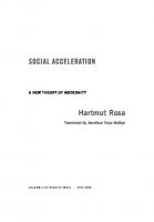 Social Acceleration: A New Theory of Modernity
 9780231519885