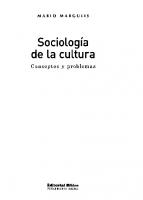 Sociologia De La Cultura