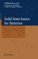 Solid State Ionics for Batteries
 4431249745, 9784431249740