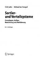 Sortier- und Verteilsysteme: Grundlagen, Aufbau, Berechnung und Realisierung (VDI-Buch) (German Edition)
 3540290702, 9783540290704