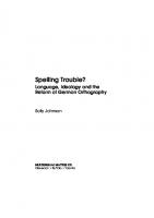 Spelling Trouble? Language, Ideology and the Reform of German Orthography
 9781853597862