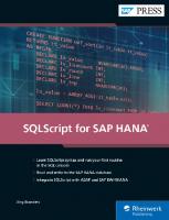 SQLScript for SAP HANA (First Edition) (SAP PRESS)
 9781493218226, 9781493218233, 9781493218240, 1493218220