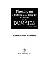 Starting an Online Business All-in-One Desk Reference For Dummies, 2nd Edition [2 ed.]
 0470431962, 9780470431962