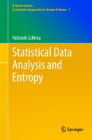 Statistical data analysis and entropy
 9789811525513, 9789811525520
