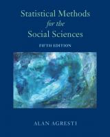 Statistical methods for the social sciences [5 ed.]
 9780134507101, 013450710X