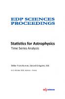 Statistics for astrophysics: Time series analysis
 9782759827411