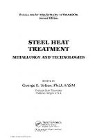 Steel Heat Treatment: Metallurgy and Technologies (Steel Heat Treatment Handbook, Second Edition) [2 ed.]
 0849384559, 9780849384554