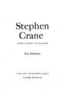 Stephen Crane: From Parody to Realism [Reprint 2014 ed.]
 9780674864696, 9780674864672