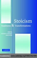 Stoicism: Traditions and Transformations
 9780521827096, 9780511217036, 051121703x, 0521827094