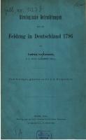 Strategische Betrachtungen über den Feldzug in Deutschland 1796