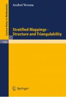 Stratified Mappings - Structure and Triangulability (Lecture Notes in Mathematics, 1102)
 3540138986, 9783540138983