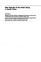 Stratigraphy Around the Permian–Triassic Boundary of South China (New Records of the Great Dying in South China)
 9819993490, 9789819993499