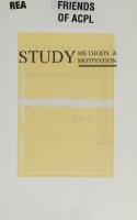 Study Methods & Motivation: A Practical Guide to Effective Study [Revised, Subsequent]
 1561144444, 9781561144440