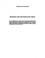 Suicide and the Creative Arts (Psychology Research Progress Series)
 1607419580, 9781607419587