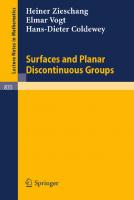 Surfaces and Planar Discontinuous Groups (Lecture Notes in Mathematics, 835)
 3540100245, 9783540100249