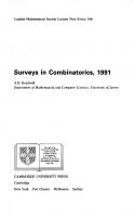 Surveys in Combinatorics, 1991
 0521407664, 9780521407663