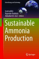 Sustainable Ammonia Production (Green Energy and Technology)
 303035105X, 9783030351052