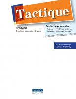 Tactique : français, 2e cycle du secondaire 2e année [2-2]
 9782765036784
