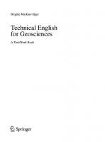 Technical English for Geosciences: A Text/Work Book
 3540686142, 9783540686149