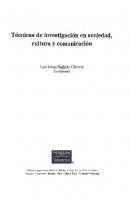 Tecnicas De Investigacion En Sociedad Cultura Y Comunicacion (Pearson)