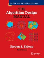 The Algorithm Design Manual [3° ed.]
 3030542556, 9783030542559