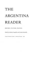 The Argentina Reader: History, Culture, Politics
 9780822384182