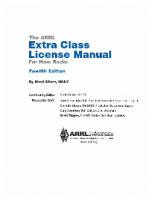 The ARRL Extra Class License Manual 12th Edition For Ham Radio [12 ed.]
 9781625951311