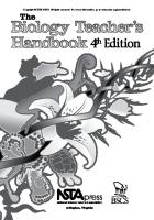 The Biology Teacher's Handbook, 4th Edition [4th Edition]
 087355244X, 9780873552448