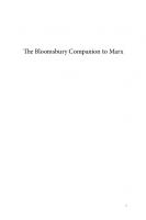 The Bloomsbury Companion to Marx (Bloomsbury Companions)
 9781474278713, 9781350189843, 9781474278706, 9781474278720, 147427871X