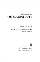 The Courage to Be: Second Edition
 9780300170023