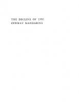 The decline of the German mandarins: the German academic community, 1890-1933
 z029p488t