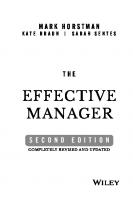 The Effective Manager [2 ed.]
 1394181612, 9781394181612