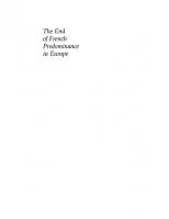 The end of French predominance in Europe: the financial crisis of 1924 and the adoption of the Dawes plan
 9780807812532, 9780807842263