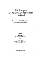 The European Company Law Action Plan Revisited : Reassessment of the 2003 Priorities of the European Commission [1 ed.]
 9789461660084, 9789058678058