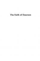 The Faith of Emerson: American Transcendentalism, Kantian Epistemology, and Vedantic Thought
 9781666926187, 9781666926194, 1666926183