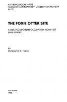 The Foxie Otter Site: A Multicomponent Occupation North of Lake Huron
 9781949098938, 9780915703142
