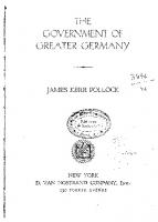 The Government of Greater Germany [reprint ed.]