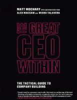 The Great CEO Within: The Tactical Guide to Company Building
 0578599287