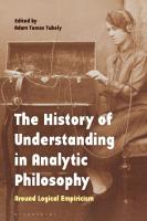 The History of Understanding in Analytic Philosophy: Around Logical Empiricism
 9781350159204, 9781350159235, 9781350159211
