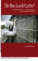 The New Scarlet Letter? : Negotiating the U.S. Labor Market with a Criminal Record [1 ed.]
 9780880994811, 9780880994798