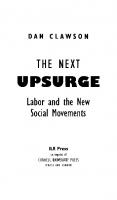 The Next Upsurge: Labor and the New Social Movements [1 ed.]
 0801488702, 9780801488702