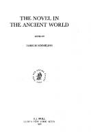 The Novel in the Ancient World
 9004217630, 9789004217638